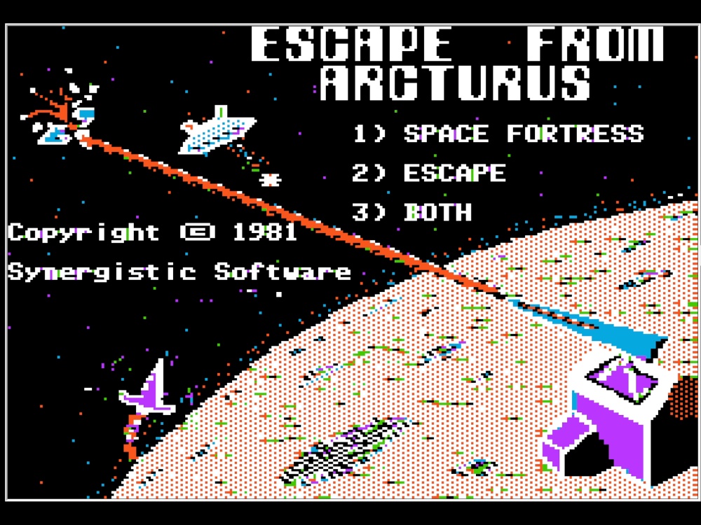 Title Screen of Escape From Arcturus for Apple II